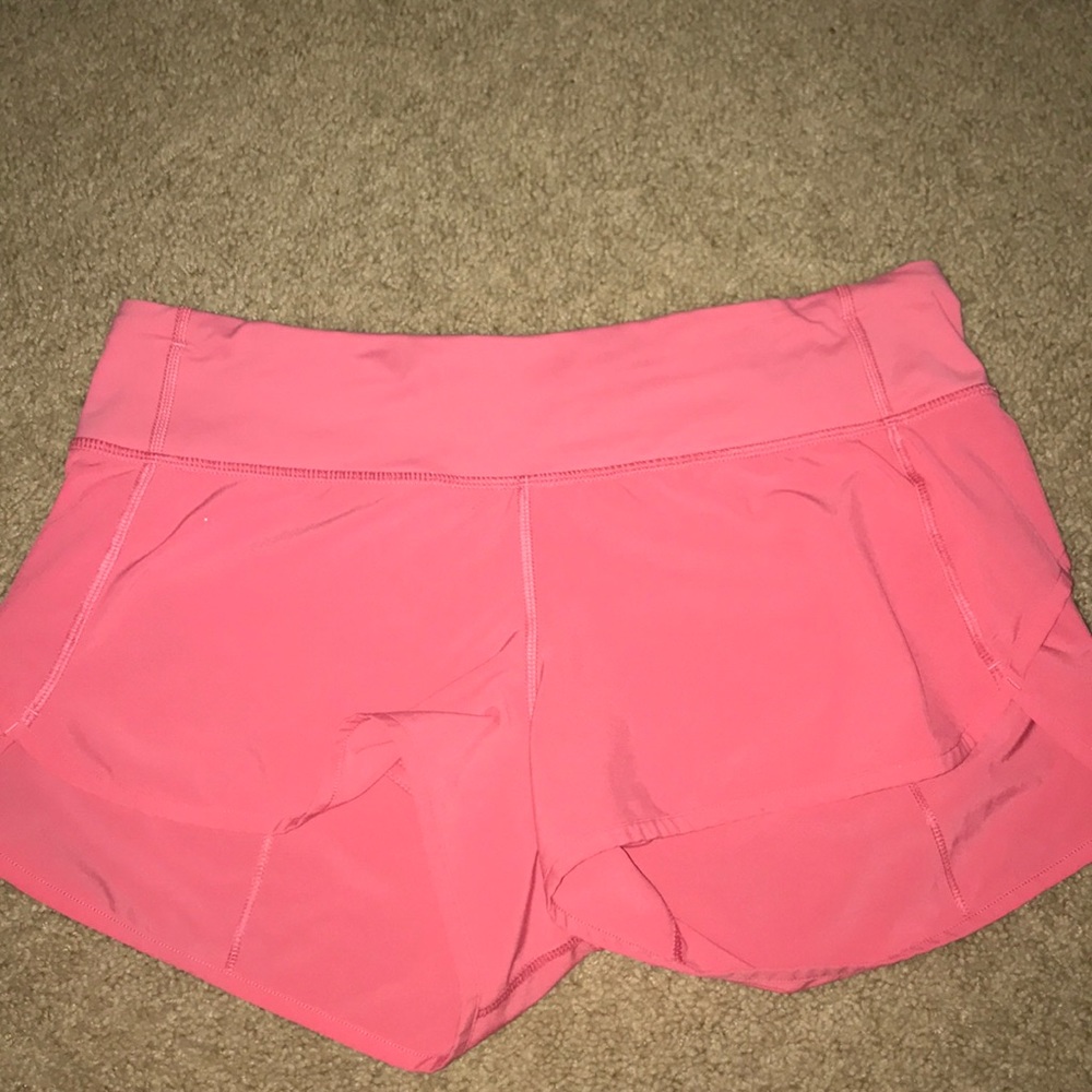 Lulu Lemon pink shorts size 4.